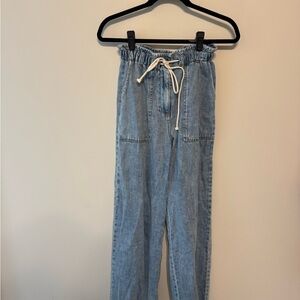 Rails High Rise Light Blue Drawstring Jeans